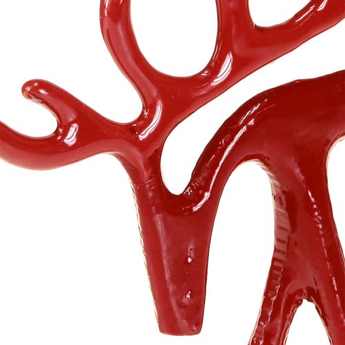 Floristik24 Dekoračná figúrka soba kovová stolová dekorácia vianočná červená 15cm