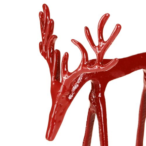 Floristik24 Kovová figúrka soba, vianočná dekorácia červená 16×13×19cm