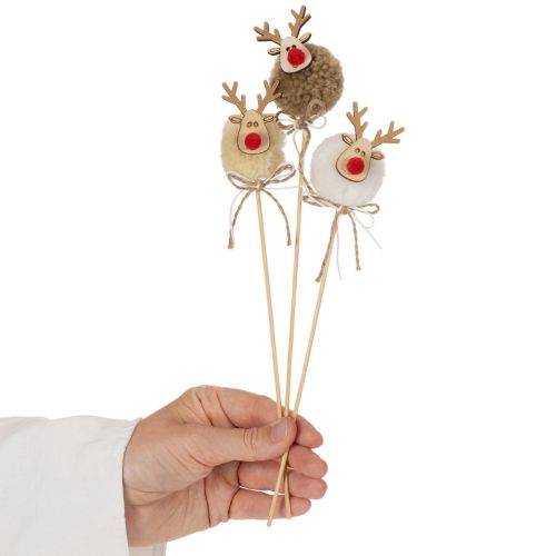 Dekoratívna figúrka soba s brmbolcami, vianočné kolíky 24 cm, 12 ks | Floristik24.sk