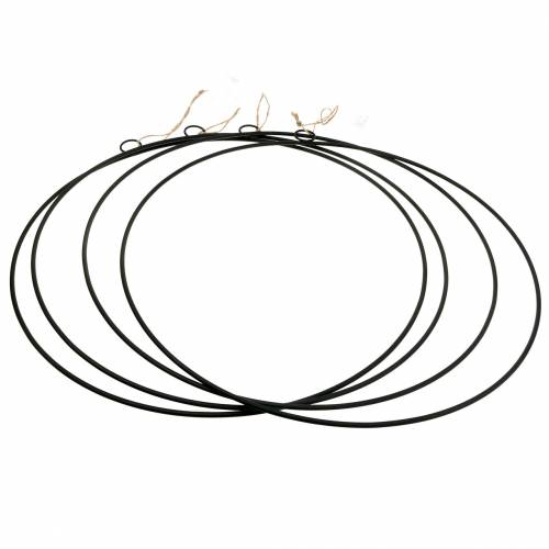 položky Ozdobný krúžok na zavesenie čierny Ø35cm 4ks