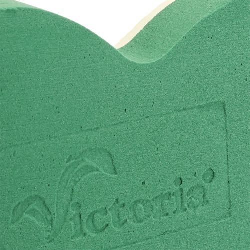 položky Romantické kvetinové penové srdce 30cm zelené, 2 kusy