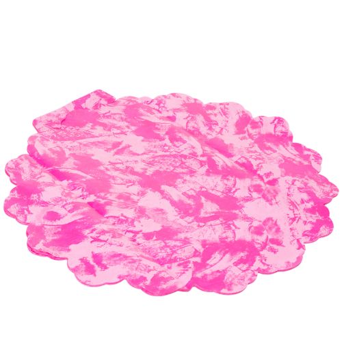 Ružový kvetinový obojok Rondella na kytice, 48 cm