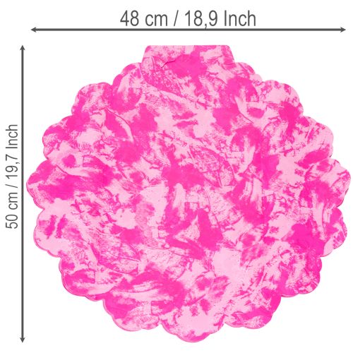 Ružový kvetinový obojok Rondella na kytice, 48 cm | Floristik24.sk