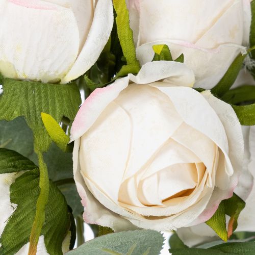 položky Umelá kytica ruží na štýlovú dekoráciu stola, 31 cm, 3 kusy