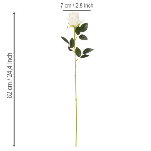 Umelý kvet ruže, dlhá stonka, do vázy, 62 cm, 12 kusov | Floristik24.sk