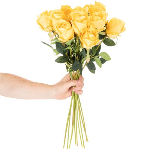 Umelá ruža s dlhou stonkou, umelý kvet, 62 cm, 12 kusov | Floristik24.sk