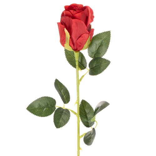 Umelá ruža s dlhou stonkou, červený umelý kvet, 62 cm, 12 kusov kúpiť | Floristik24.sk