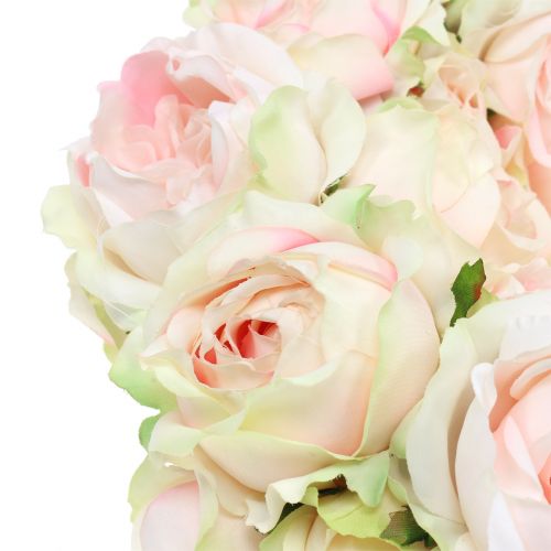 Floristik24 Ruženec krémový/ružový Ø30cm