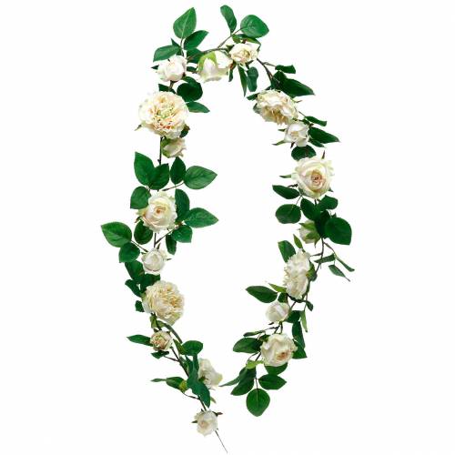 Floristik24 Romantická ruža veniec hodvábny kvet umelá ruža vinič 160 cm