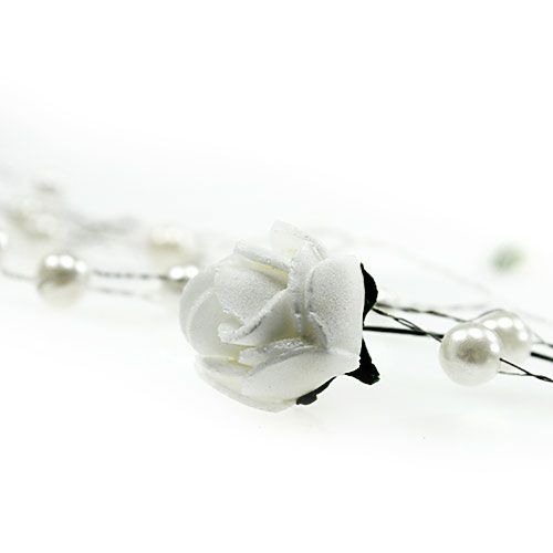 položky Girlanda z ruží s perlami biela 135cm