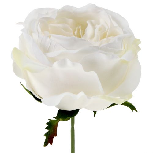 položky Kvet ruže biely 17cm 4ks