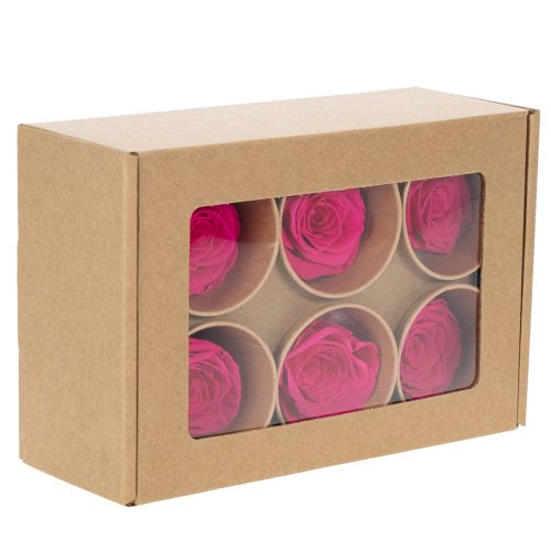 položky Dekorácie z konzervovaných ruží, pravé kvety na dekoráciu stola, jedinečné a udržateľné kvety, 5 cm, 6 kusov