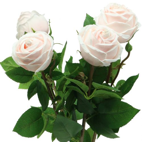 Floristik24 Kytica ruží jemne ružová 65cm 4ks