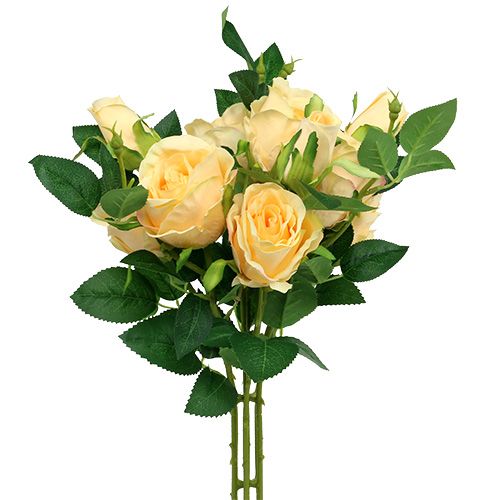 Floristik24 Kytica ruží krémová L46cm