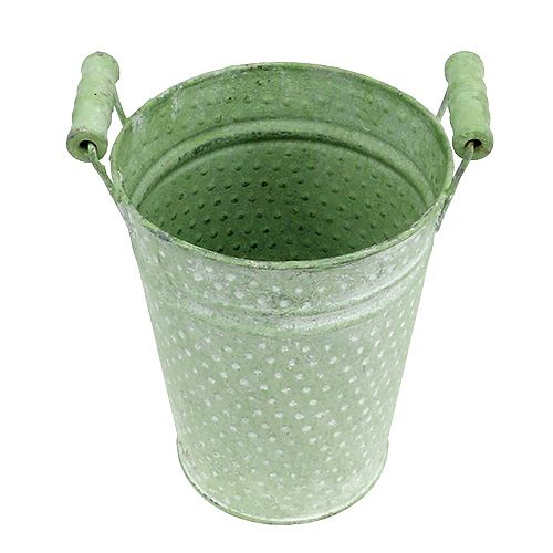 Hrniec na ruže s rúčkami Ø14,5cm V19cm Zelený | Floristik24.sk