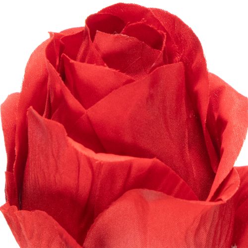 Umelá ruža červená, vetvička ruže, hodvábny kvet, 72 cm, 3 ks | Floristik24.sk