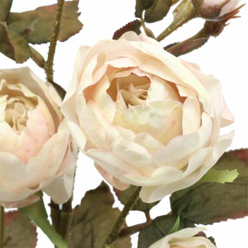 položky Konár ruže umelý krémový biely 76cm