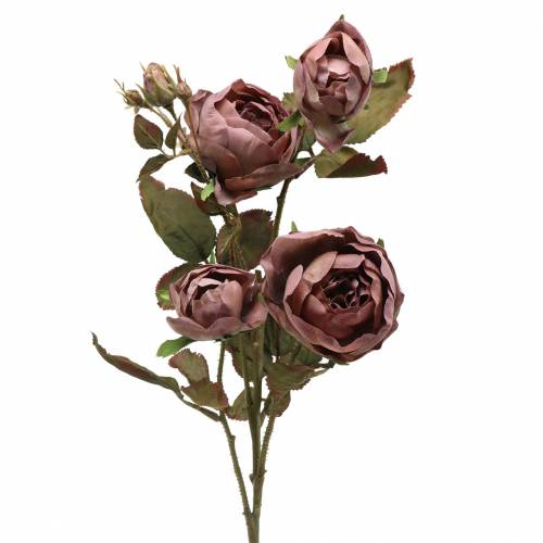 Floristik24 Konár ruže umelá fialka 76cm