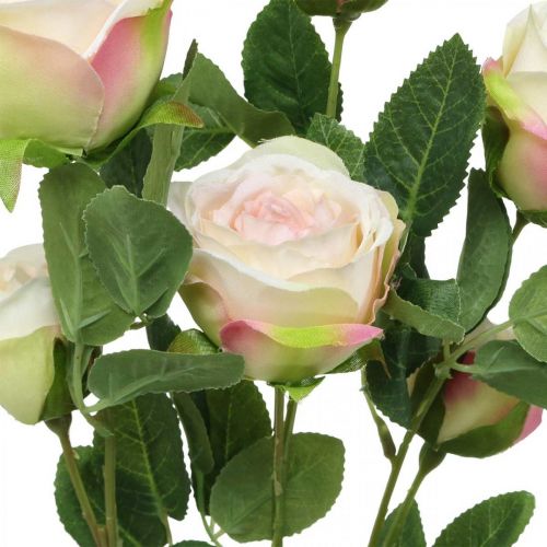 položky Konár ruže, hodvábne ruže, umelý konár ružový, krémová L66cm Ø3/5cm