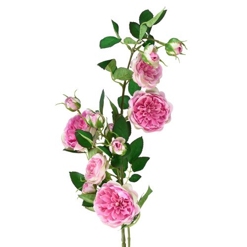 položky Vetva ruže hodvábna ruža umelá vetvička ruže ružová krémová 79cm