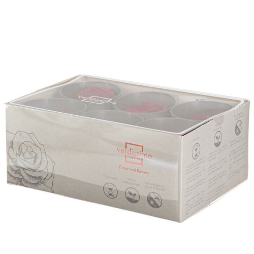 položky Červené ruže Infinity Roses Pravé ružové hlávky červené Ø6cm 6 ks