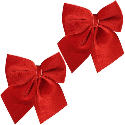 Floristik24 Darčeková stuha z červeného zamatu 20×25cm svetločervená 2 ks