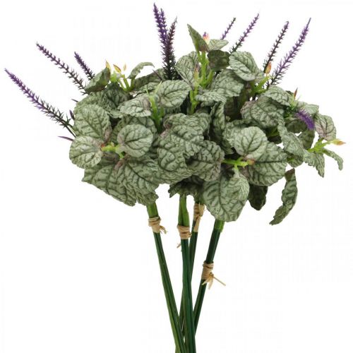 Floristik24 Kvety umelého hodvábu, šalvia vo zväzku, kvet šalvie hodvábny fialový L28cm 4ks