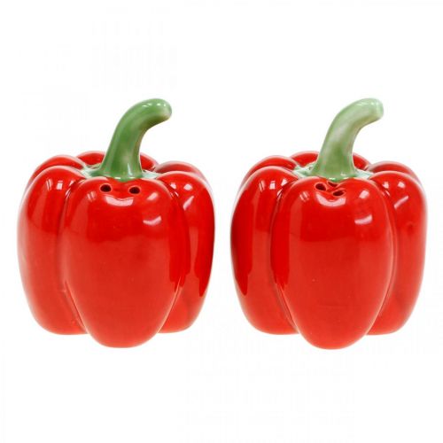 Floristik24 Korenička paprika, keramická dekorácia, súprava koreničky a soľničky, dekorácia na stôl, Ø6cm