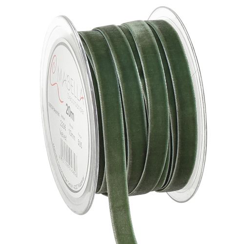 Zamatová stuha darčeková stuha ozdobná stuha zelená B10mm 20m
