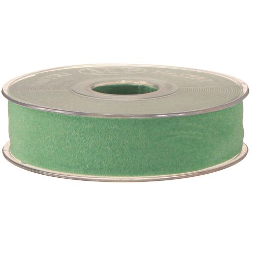 Floristik24 Zamatová stuha zelená darčeková stuha zamatová zelená stuha 25mm 7m