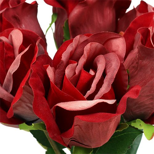 položky Zamatová ruža červená Ø8cm L45cm 6ks