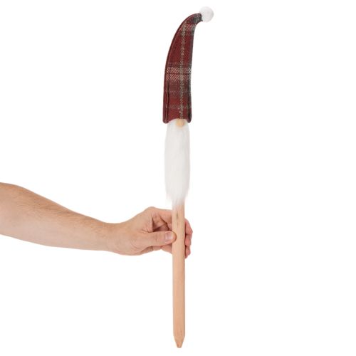 Vianočné ozdobné kolíky v tvare škriatkov, Santa Claus s plstenou čiapkou, 58 cm, 6 kusov | Floristik24.sk