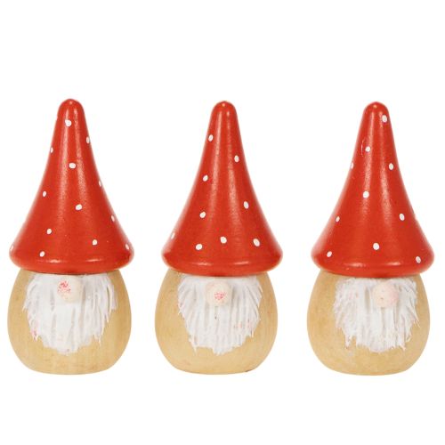 Mini figúrka škriatka, muchotrávka, dekorácia na stôl 10 cm, 6 ks | Floristik24.sk