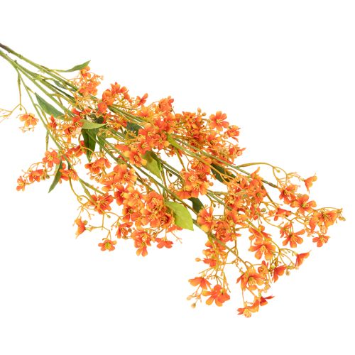 Umelý kvet orchidea vetvička oranžová filigránová dekorácia izby 110 cm 3 ks | Floristik24.sk