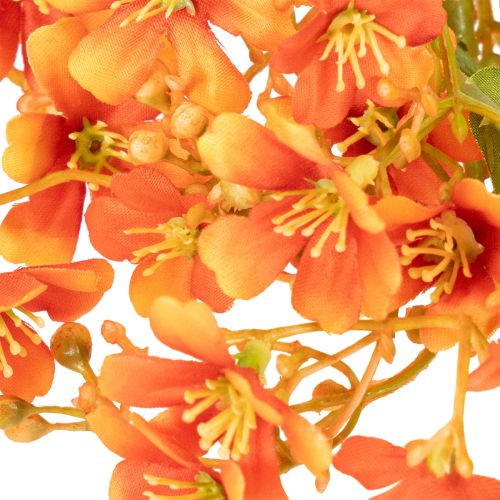 Umelý kvet orchidea vetvička oranžová filigránová dekorácia izby 110 cm 3 ks | Floristik24.sk