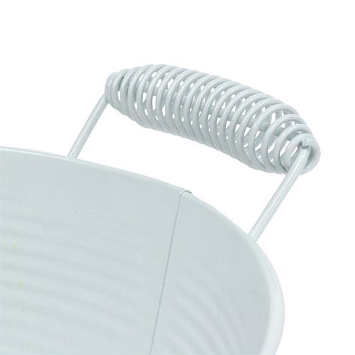 Floristik24 Miska biela okrúhla Ø22cm V9,5cm