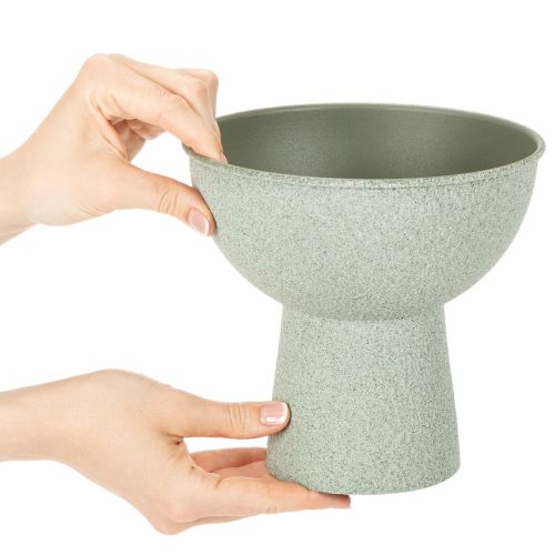 Moderný okrúhly kvetináč na vysokej základni, 18 cm | Floristik24.sk