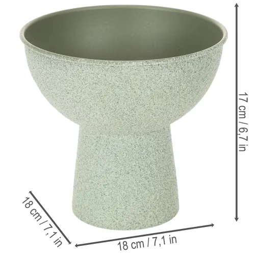 Moderný okrúhly kvetináč na vysokej základni, 18 cm | Floristik24.sk