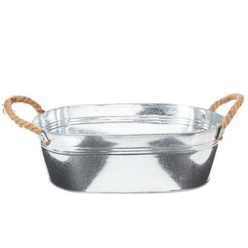 Oválna misa 35 cm x 21,5 cm V 11,5 cm, lesklý zinok kúpiť | Floristik24.sk