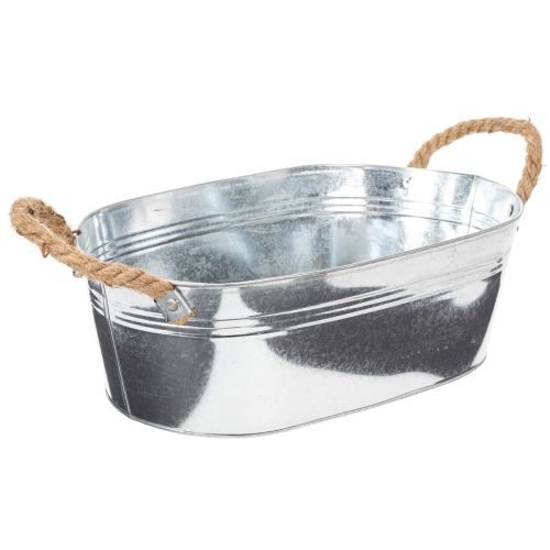 Oválna misa 35 cm x 21,5 cm V 11,5 cm, lesklý zinok | Floristik24.sk