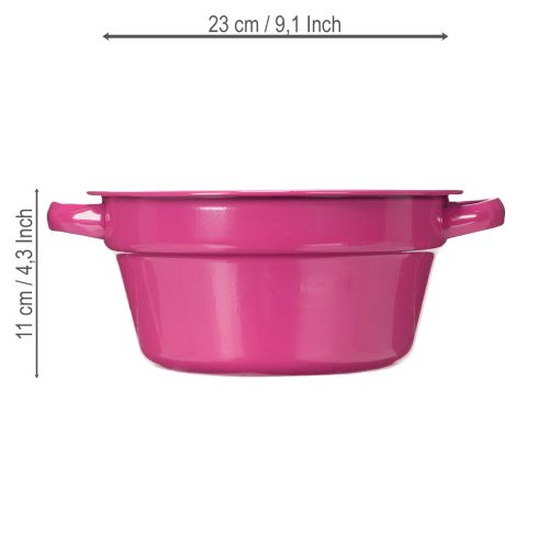 položky Kovový kvetináč, letná dekorácia do obývačky, 23 cm, 3 kusy