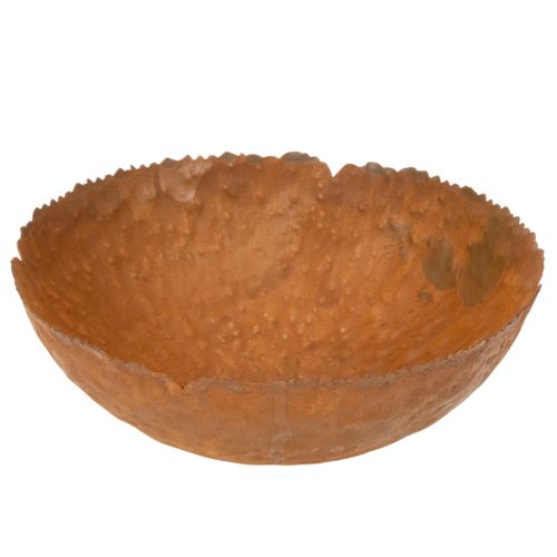 Okrúhla kovová misa s povrchom s textúrou hrdze, 20 cm