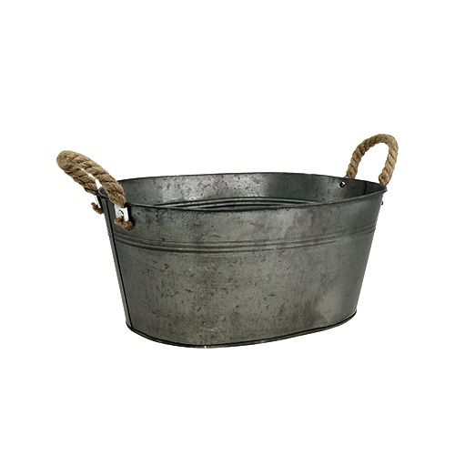 Floristik24 Miska starožitná oválna 28 x 17cm H12cm 2ks