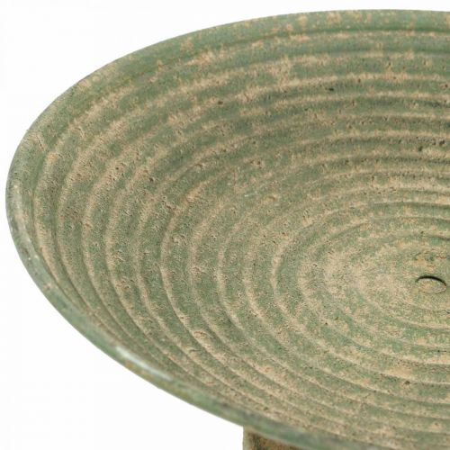 Floristik24 Miska s nôžkou, ozdobná miska, kovová nádoba starožitného vzhľadu Ø26cm V12cm