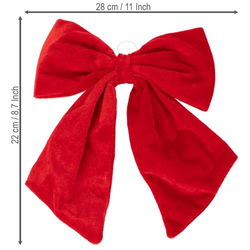 Červená ozdobná mašľa ako vianočná dekorácia, 28 cm, 3 kusy | Floristik24.sk