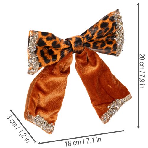 Dekoratívna mašľa s leopardím vzorom s potlačou zvieratiek 20 cm 3 ks | Floristik24.sk