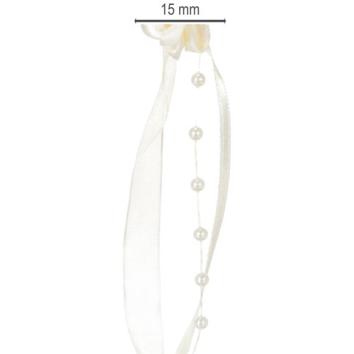 položky Stuha Valentino krémová 15mm 5m