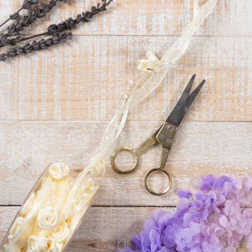 položky Stuha Valentino krémová 15mm 5m