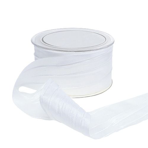 Stuha biela &quot;Crash&quot; 50mm 20m