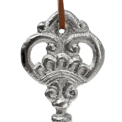 Floristik24 Kľúč strieborný na zavesenie 15,5cm 2ks